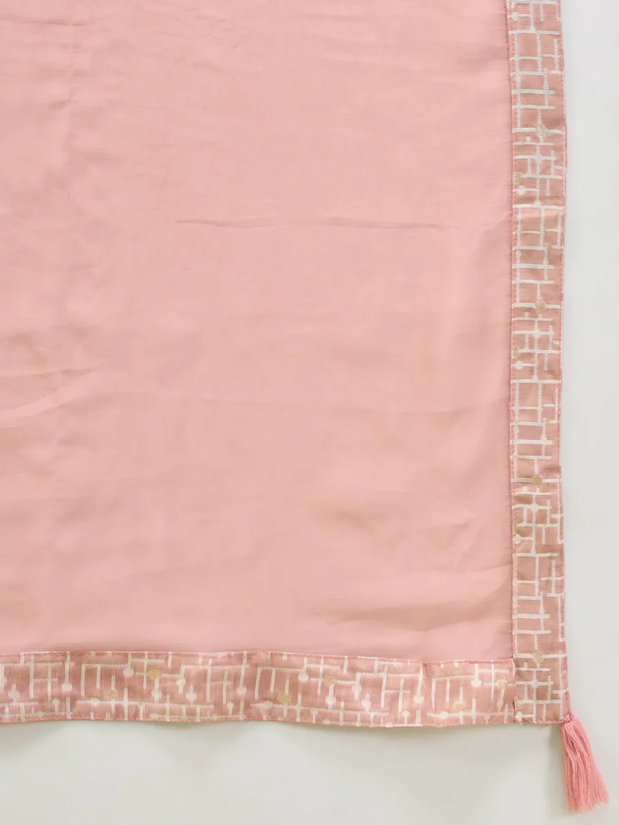Kriti Women Kurta and Trouser Duppata Set With Embroidery Cotton Blend | VICORA