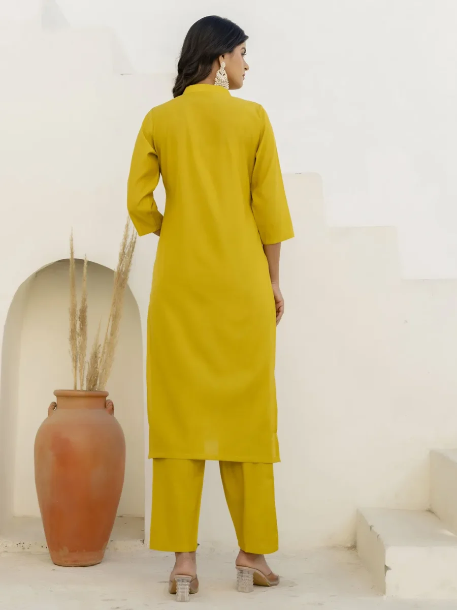 Suhani Yellow Silk Blend Women Ethnic Suit Sets | VICORA