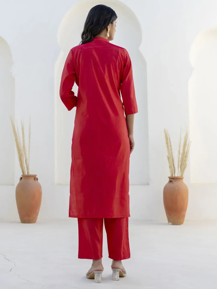 Suhani Rani Pink Silk Blend Women Ethnic Suit Sets | VICORA