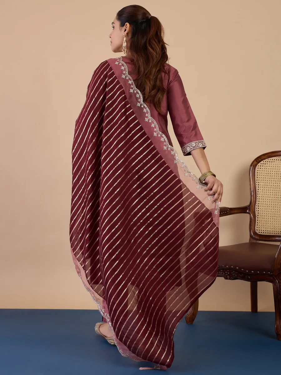 Buy Coffee Women's Designer Kurta Pant Set Premium Pattern Collection Online | VICORA